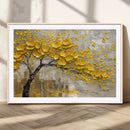 Yellow Blossom Tree Canvas Wall Art - Floral Abstract Modern