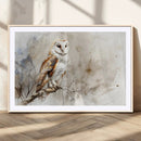 Barn Owl Wall Art | Watercolor Canvas Print | Perfect for