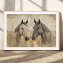 Chines Ink Style Grunge Horses Wall Art Canvas Print by MyGreatCanvas | Canvas Wall Art Prints | Photo Prints & Wall Decor