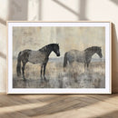 Vintage Horses Wall Art Canvas Print