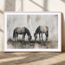 Chines Ink Style Vintage Horses Wall Art Canvas Print for by MyGreatCanvas | Canvas Wall Art Prints | Photo Prints & Wall Decor