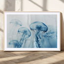 Blue Jellyfish Wall Art Canvas Print