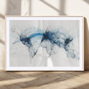 Flight Route Map Wall Art Canvas Print, Abstract Air Traffic