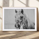 White Horse Wall Art | Ready to Hang and Framed | Winter