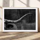 Cow Longhorn Wall Art | Black and White Print | Ready to by MyGreatCanvas | Canvas Wall Art Prints | Photo Prints & Wall Decor