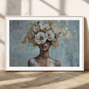 Golden Petal Wall Art - Petal Silhouette Woman Wall Art by MyGreatCanvas | Canvas Wall Art Prints | Photo Prints & Wall Decor