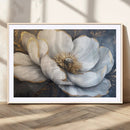 White Magnolia Flower Wall Art Canvas Print | Abstract