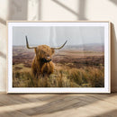 Scottish Highland Cow Canvas Wall Art – Rustic Farmhouse