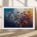 Vibrant Abstract Fish Swarm Art – Colorful Fish Inspired
