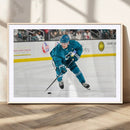 San Jose Sharks Ice Hockey Player Wall Art Canvas Print
