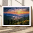 Majestic Mountain Sunrise Print | Landscape Wall Art |