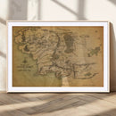 Middle Earth Map Canvas Wall Art – Vintage Fantasy Map