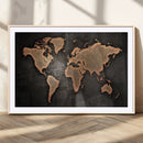 World Map Canvas Print – Framed Travel Map Wall Art for