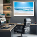 Wall Art Canvas Print Shiny Blue Sea and Beach by MyGreatCanvas | Canvas Wall Art Prints | Photo Prints & Wall Decor