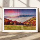 Autumn Mountain Foggy Landscape Wall Art Canvas Print | by MyGreatCanvas | Canvas Wall Art Prints | Photo Prints & Wall Decor