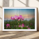 Pink Flower on the Mountain Canvas Print, Framed Pink Flower
