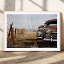 Old Rustic Classic Car Wall Art Canvas Print