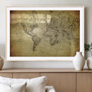 Push Pin World Map Canvas Print – Travel Tracker Wall Art