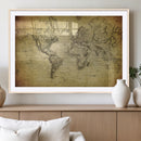 Push Pin World Map Canvas Print – Travel Tracker Wall Art