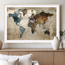World Map Canvas Print – Detailed Map of the World Wall Art by MyGreatCanvas | Canvas Wall Art Prints | Photo Prints & Wall Decor