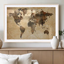 Push Pin World Map Canvas Print – Framed Travel Tracker Wall by MyGreatCanvas | Canvas Wall Art Prints | Photo Prints & Wall Decor