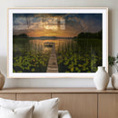 Lake and Flower Wall Art Canvas Print