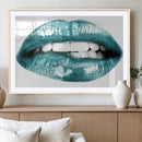 Blue Lips Wall Art Canvas Print