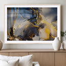 Large Abstract Wall Art Print -  Gold and Blue Abstract