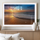 Sunset and Beach at Night Wall Art Canvas Print