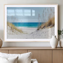 Serene Coastal Dune Path with Ocean View, 3-Panel Beach