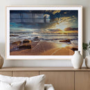 Golden Hour Beach Sunset Canvas Triptych, Ocean Waves and by MyGreatCanvas | Canvas Wall Art Prints | Photo Prints & Wall Decor