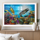 Aquatic Life Sea Turtles Fish Wall Art Canvas Print by MyGreatCanvas | Canvas Wall Art Prints | Photo Prints & Wall Decor