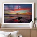 Glorious Sunset on The Beach Wall Art Canvas Print