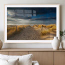 Ocean Beach Dark Clouds Wall Art Canvas Print