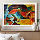 Human Love Figures Abstract Wall Art Canvas Print