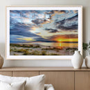 Sunset On The Ocean Wall Art Canvas Print