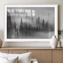 Foggy Misty Forest Canvas Wall Art – Black and White by MyGreatCanvas | Canvas Wall Art Prints | Photo Prints & Wall Decor