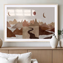 Boho Wall Art Canvas Print Set Mid-Century Prints Bohemian