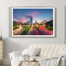 Dallas City Lights Large Wall Art Dallas Cityscape Canvas