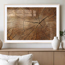 Tree Ring Canvas Art, Rustic Wood Grain Wall Art, Tree Slice