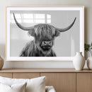 Scottish Highland Cow Cattle Art Print Wall Art Canvas Print by MyGreatCanvas | Canvas Wall Art Prints | Photo Prints & Wall Decor