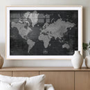 World Map Canvas Print – Detailed Map of the World Wall Art