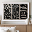 Canvas Print Wall Art Abstract Art Boho, Framed Boho Art