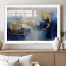 Navy Blue Abstract Wall Art Canvas Print