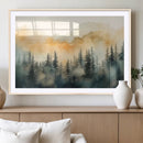 Abstract Forest Print - Mountain Wall Art | Autumn Landscape