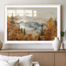 Golden Autumn Forest Wall Art Canvas | Mountain Landscape