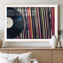 Vinyl Record and Album Collection Canvas Wall Art - Retro