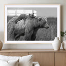 Bear and Cub Wall Art Canvas | 399 Bear Cub