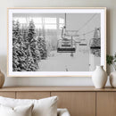 Winter Forest Wall Art Canvas Print – Framed Snowy Mountain