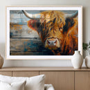 Highland Cow Abstract Canvas Wall Art – Bold Farmhouse